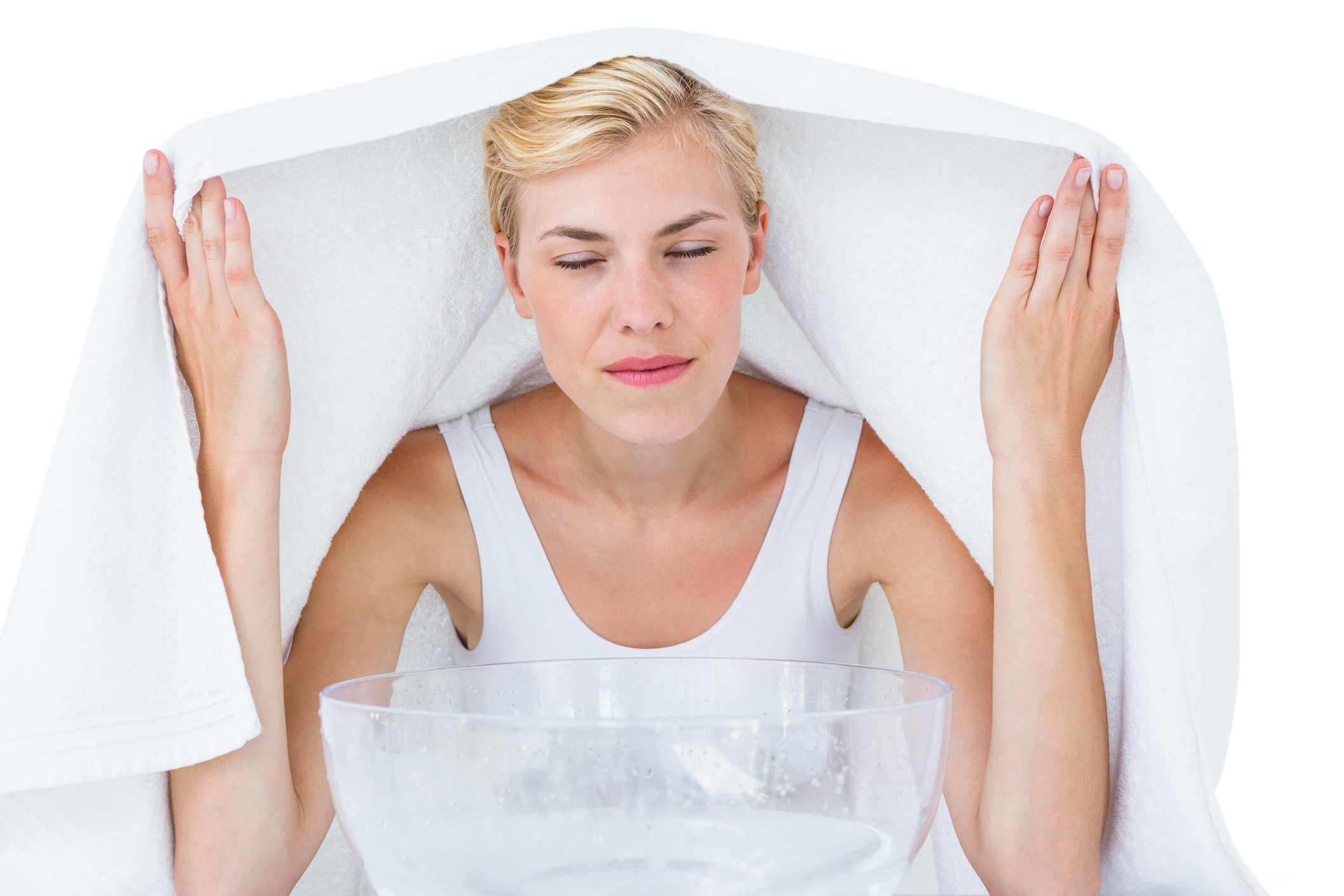 Generic photo of woman doing a steam treatment at home (Thinkstock/PA)