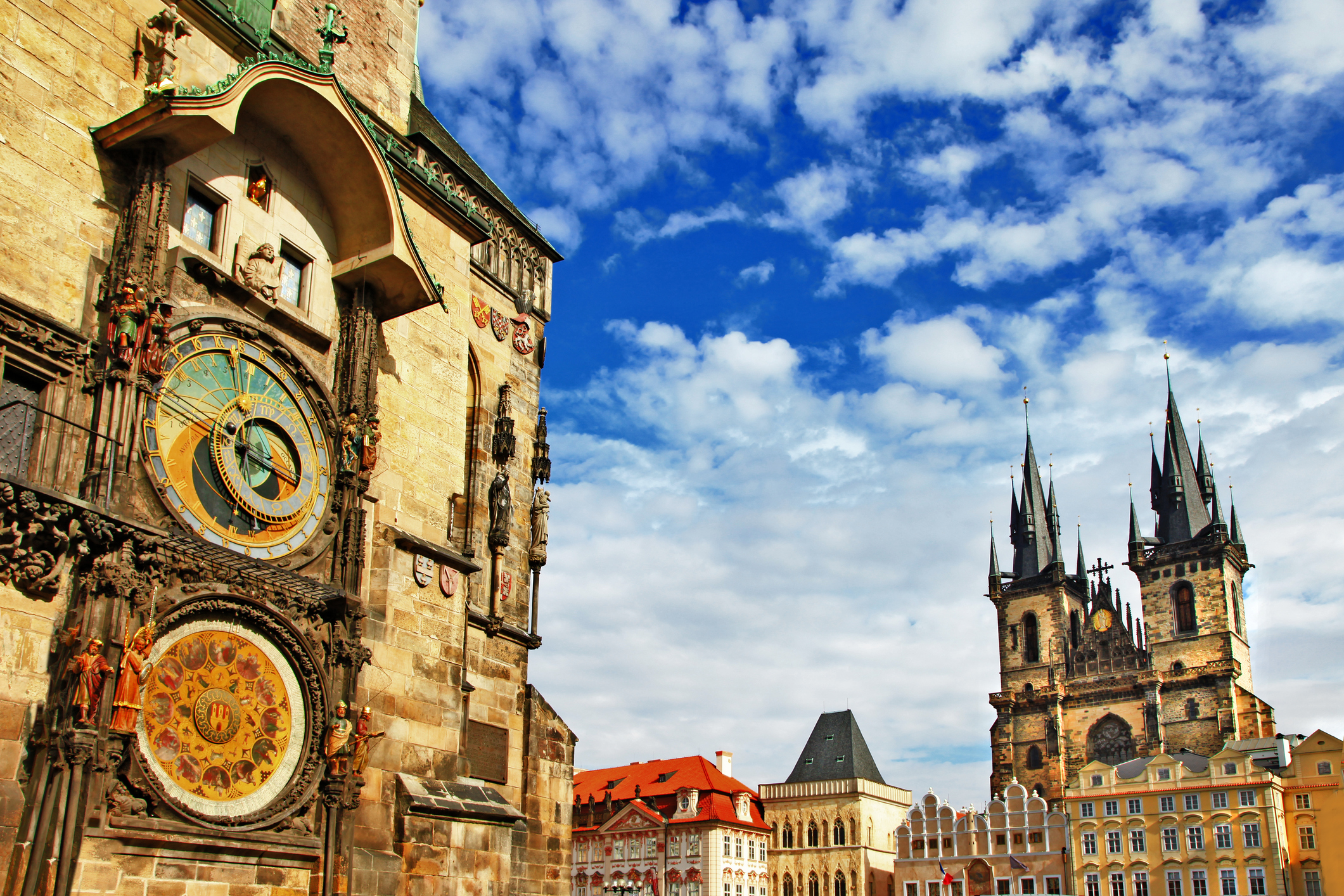 The Old City Hall in Prague with its famous clock (Freeartist/Getty Images)