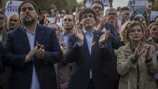 Oriol Junqueras, left, said his party is 