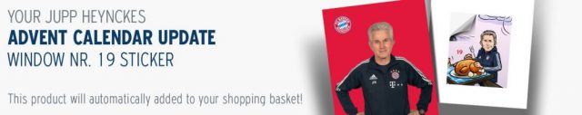 The replacement sticker of Jupp Heynckes (Bayern Munich)