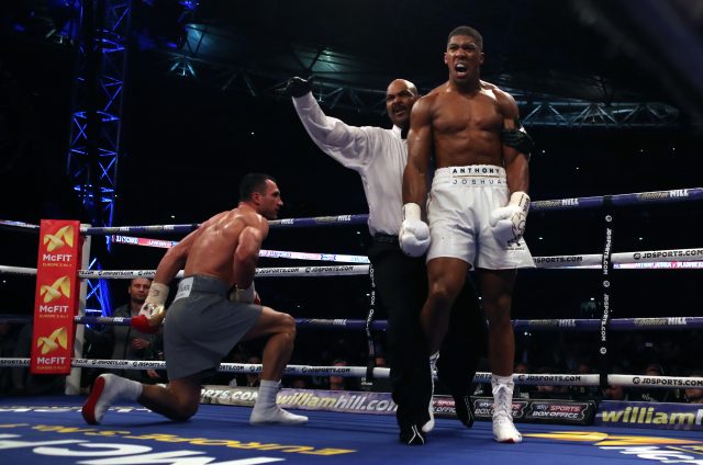 Anthony Joshua beat Wladimir Klitschko in April