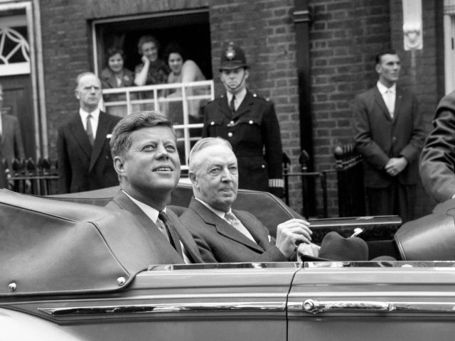 John F Kennedy during a 1961 visit to London