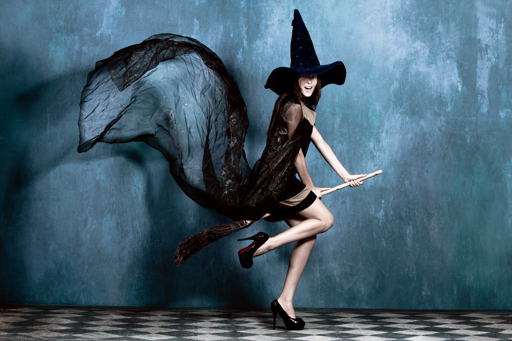 Generic photo of woman in witch costume on a brookstick (Thinkstock/PA)