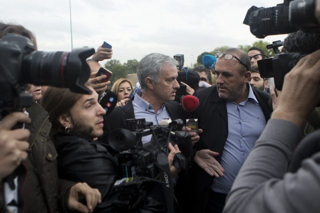 Jose Mourinho leaves a courthouse in Madrid