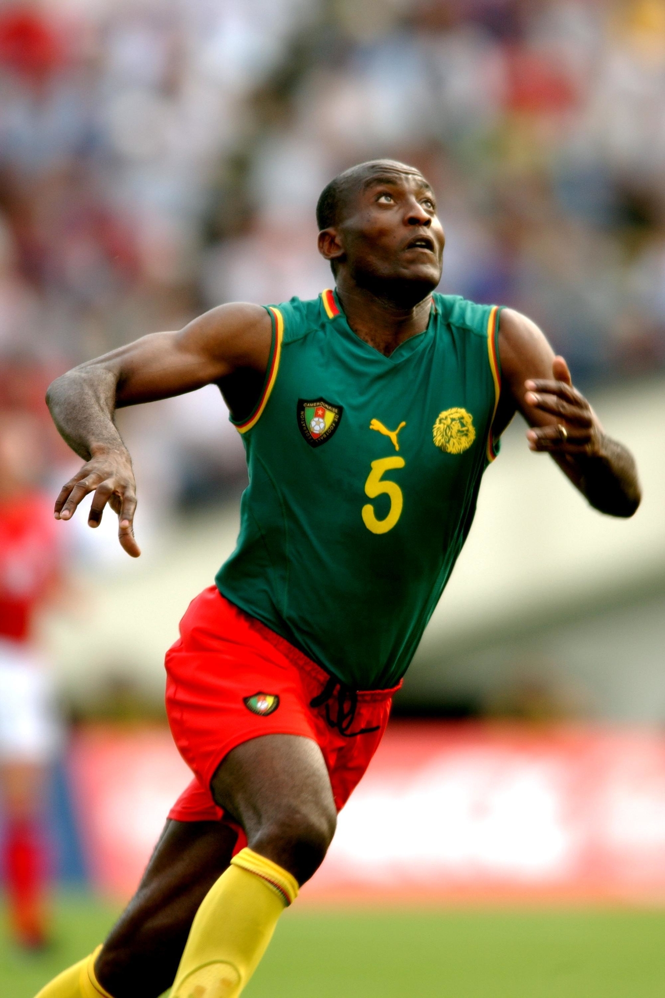 Cameroon's Raymond Kalla keeps his eye on the ball 