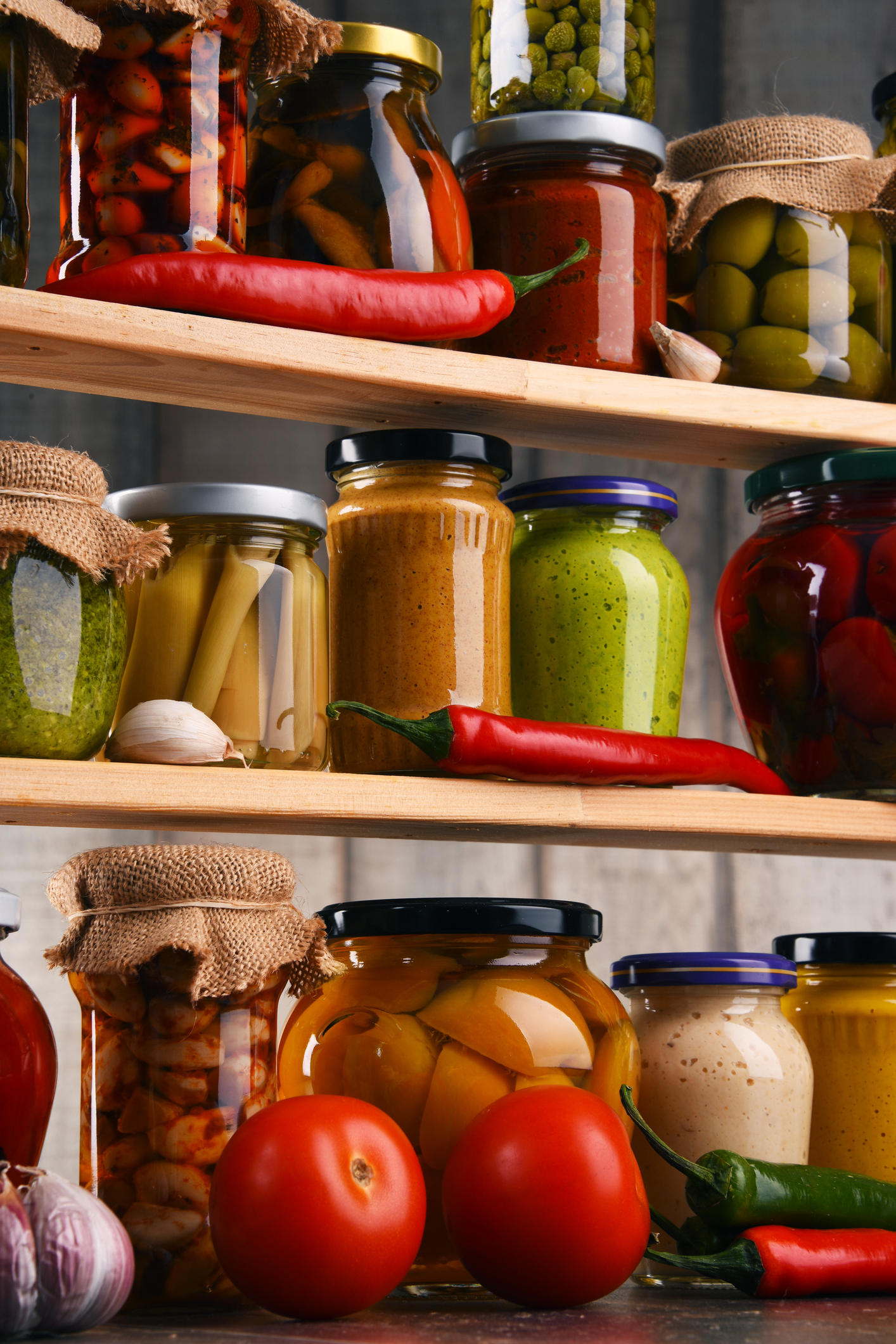 Jars with variety of pickled vegetables (Thinkstock/PA)