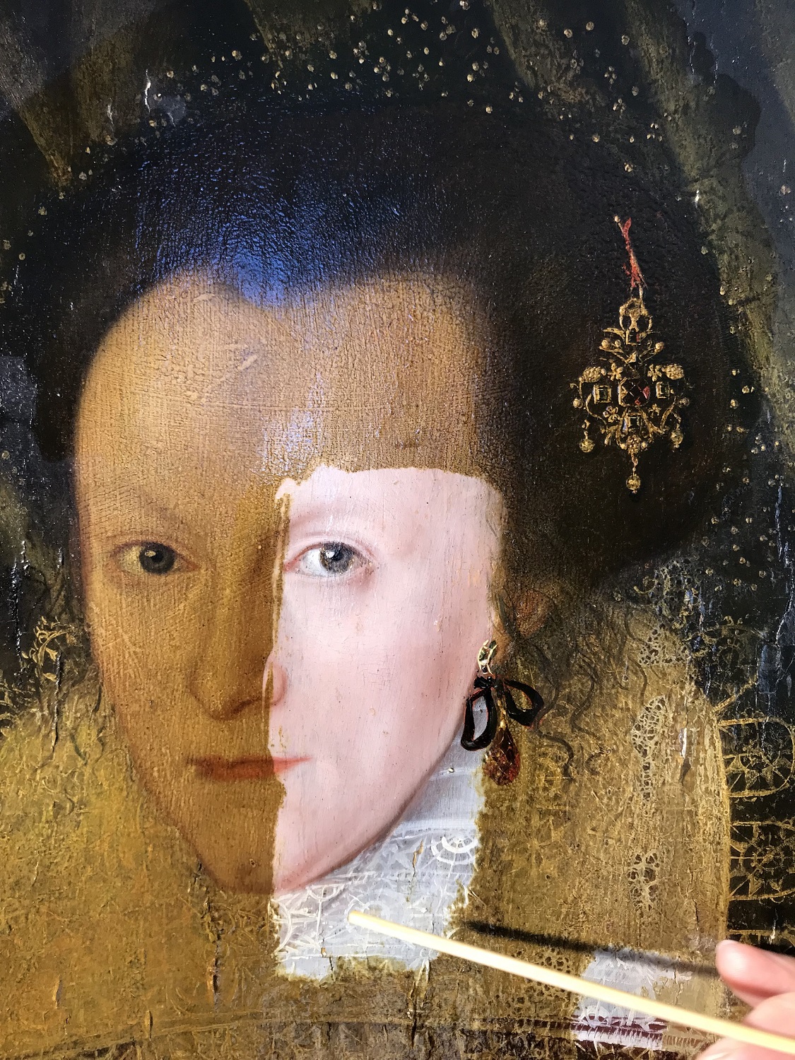 This 400-year-old painting being restored is the most satisfying thing