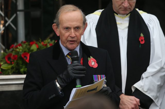 Viscount Brookeborough reads a message from the Queen