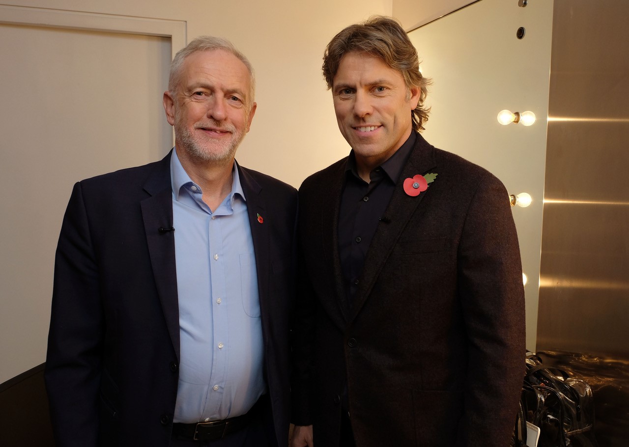 Jeremy Corbyn and John Bishop