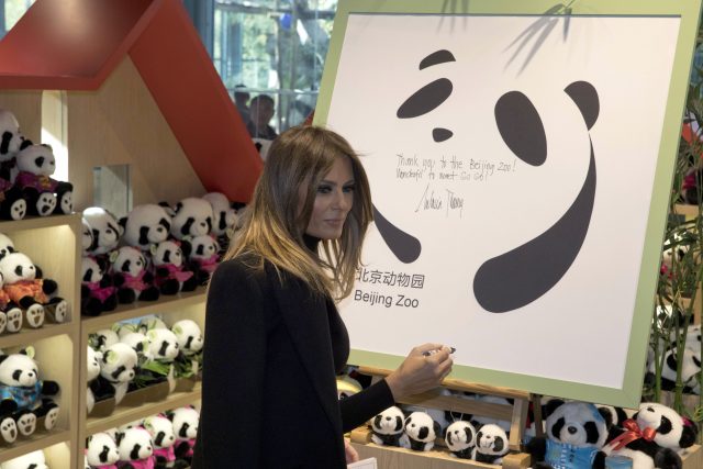 Melania Trump at a zoo in Beijing