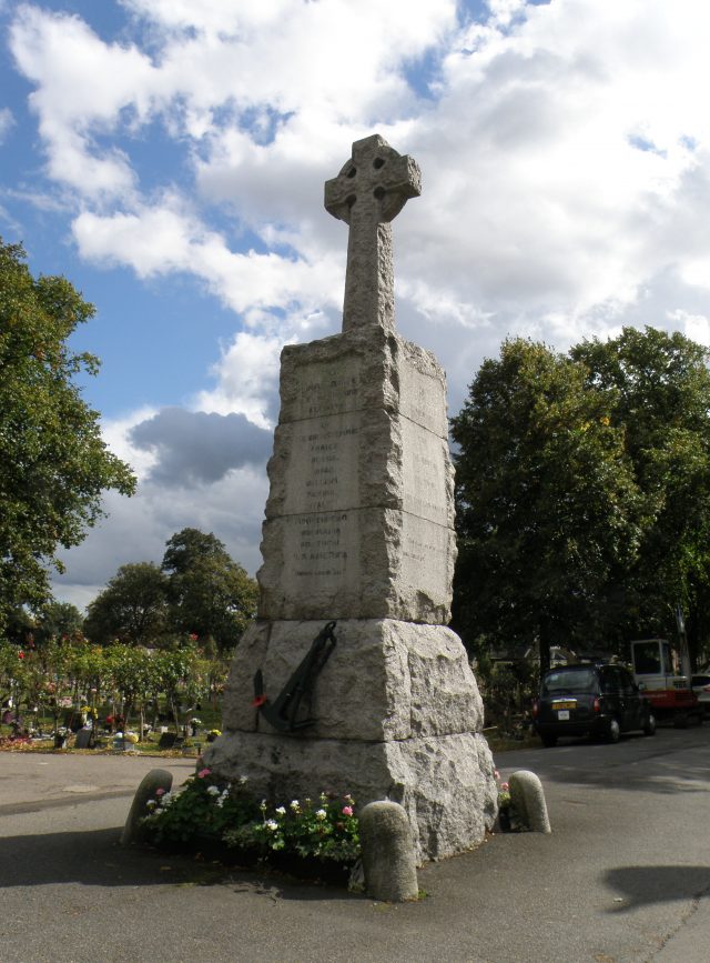 The East London Cemetery Company War Memorial in Plaistow