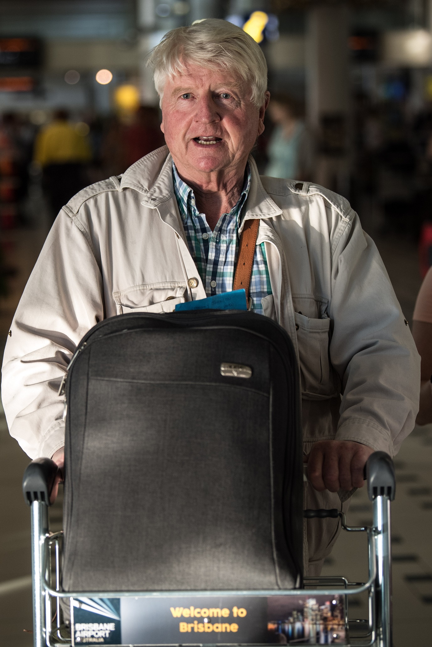 Stanley Johnson arriving in Australia (James Gourley/REX/Shutterstock)