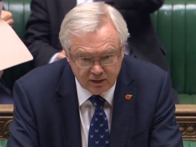 David Davis speaks in the Commons