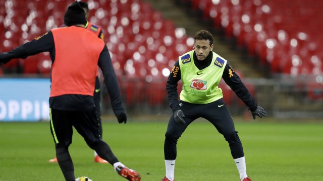 Neymar is expected to lead Brazil's attack at Wembley