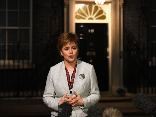 Nicola Sturgeon speaks to reporters after talks with Theresa May