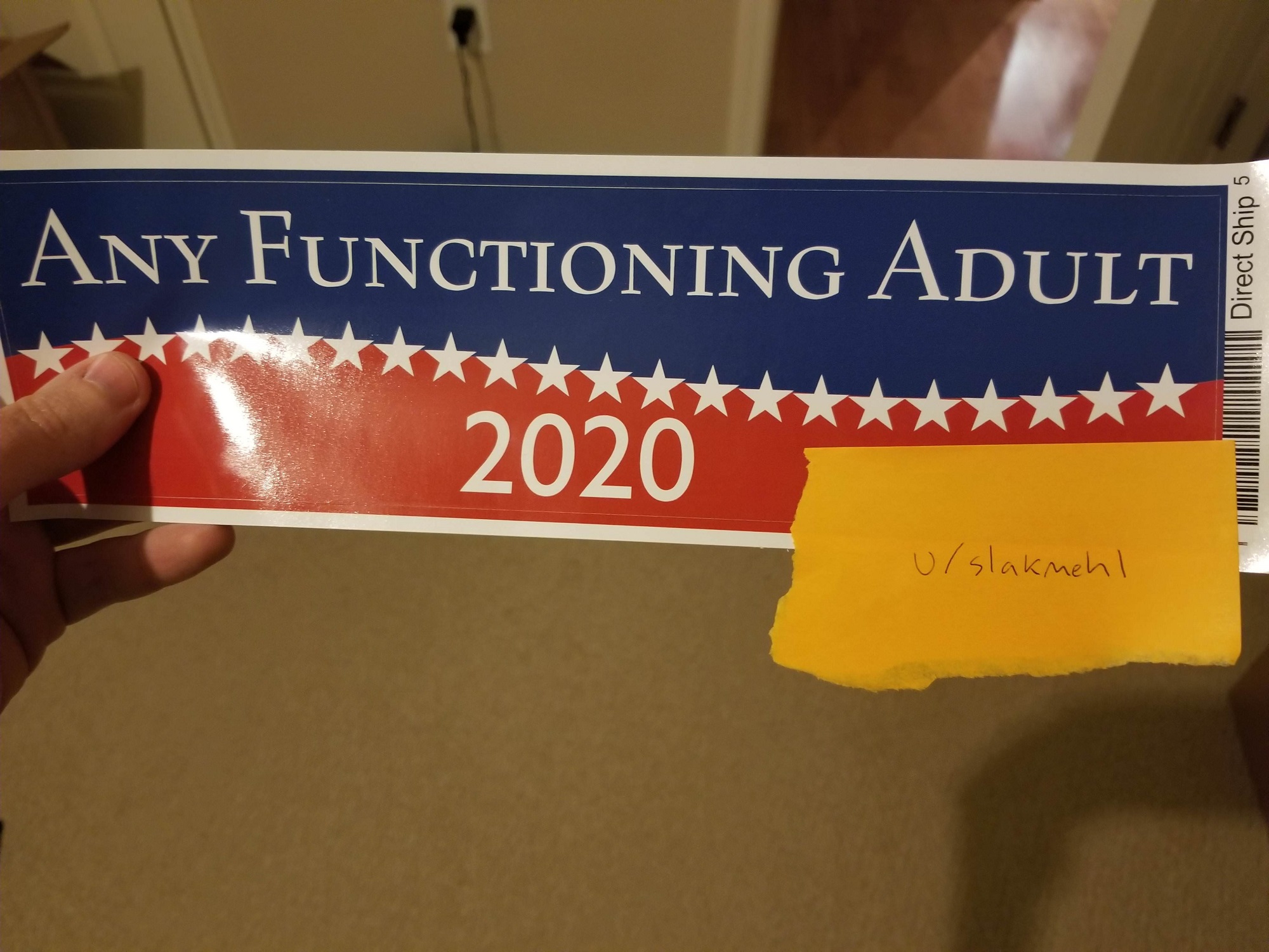 The bumper sticker