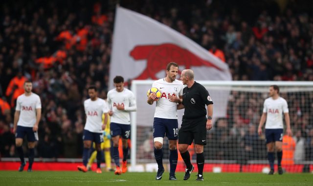 Tottenham were not happy with the decision that led to the first goal 