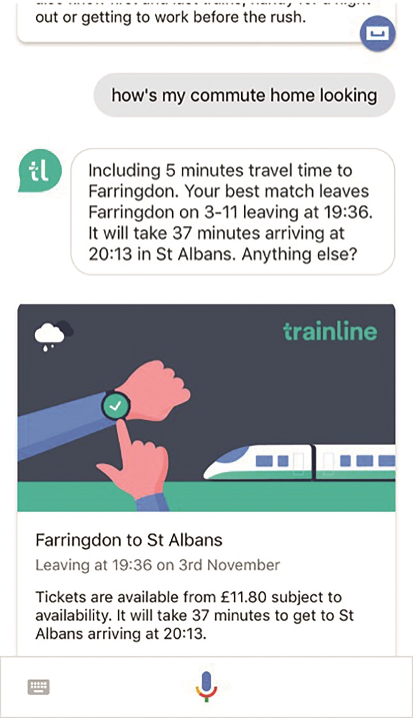 Trainline voice app