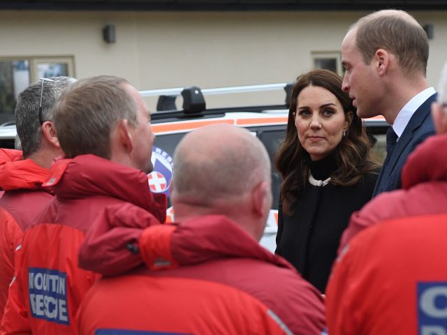 The royal visitors met rescue workers