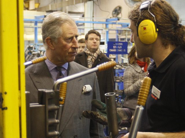 The Prince of Wales visited the Stannah factory in 2011 