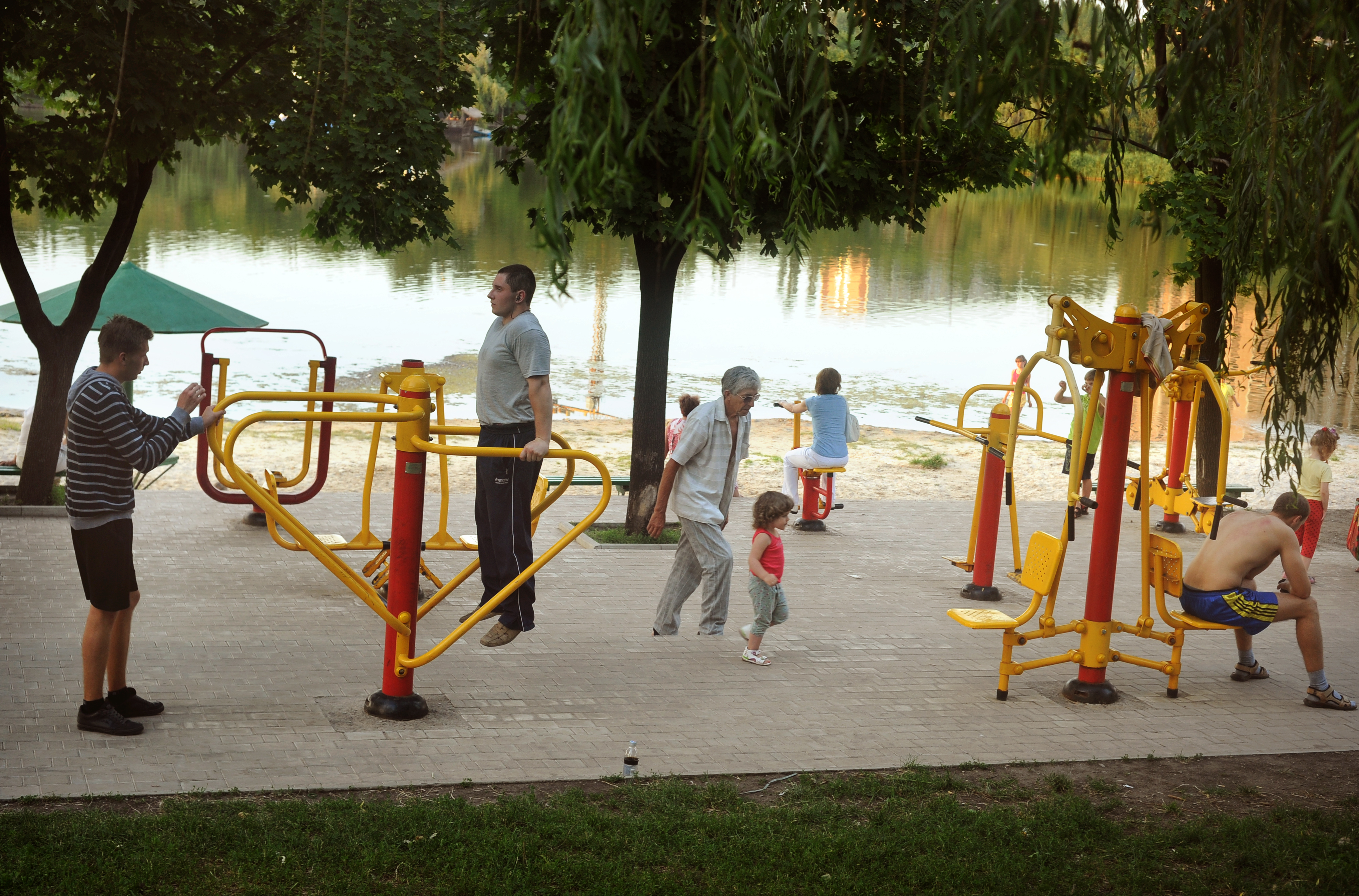 An outdoor gym