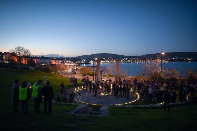 The vigil was held in the Prince Albert Gardens (Ben Birchall/PA)