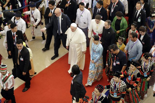 Pope and Aung San Suu Kyi