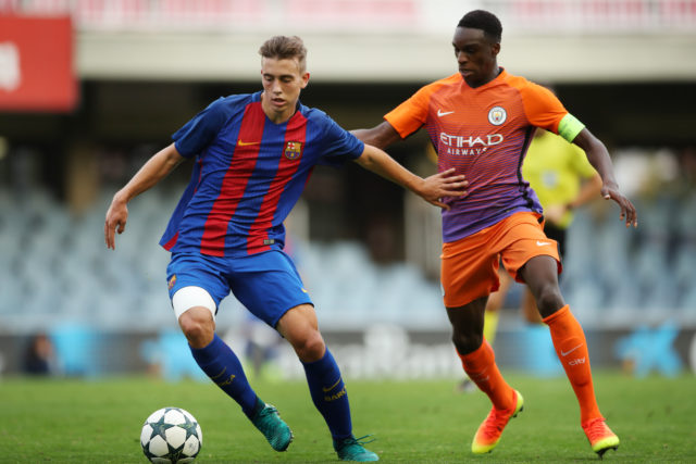 Oriol Busquets, left, came through the youth ranks at Barcelona
