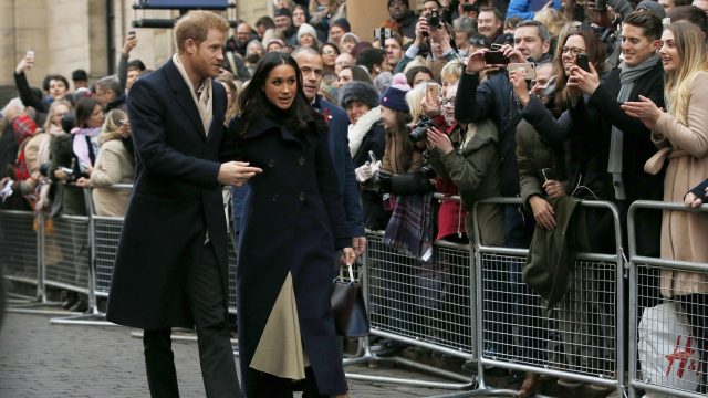 Harry and Meghan were wrapped up warmly (PA)