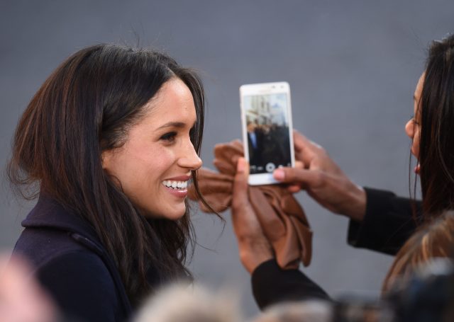 Meghan was a hit with the crowds in Nottingham (Joe Giddens/PA)