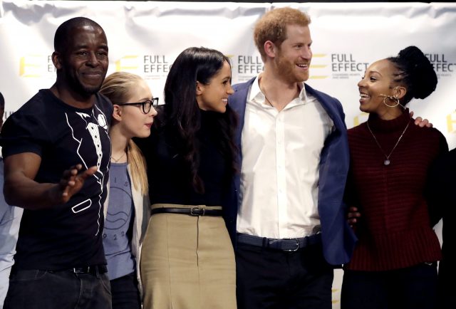 And met the cast and crew of a hip hop opera performed by young people involved in the Full Effect programme (Matt Dunham/PA)