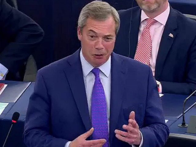 Nigel Farage in Strasbourg