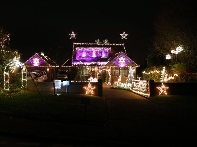 Lights on Hill Farm Road, Marlow Bottom, Bucks 