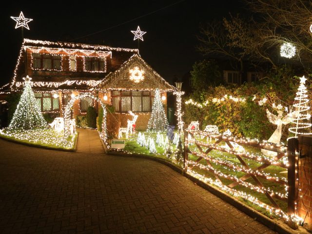 Lights on Hill Farm Road, Marlow Bottom, Bucks