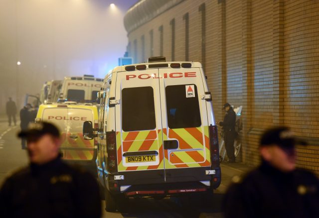 Riot police in Birmingham