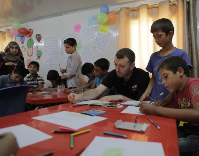 Sam Smith pictured on one of his visits as a global ambassador for War Child UK (War Child UK).