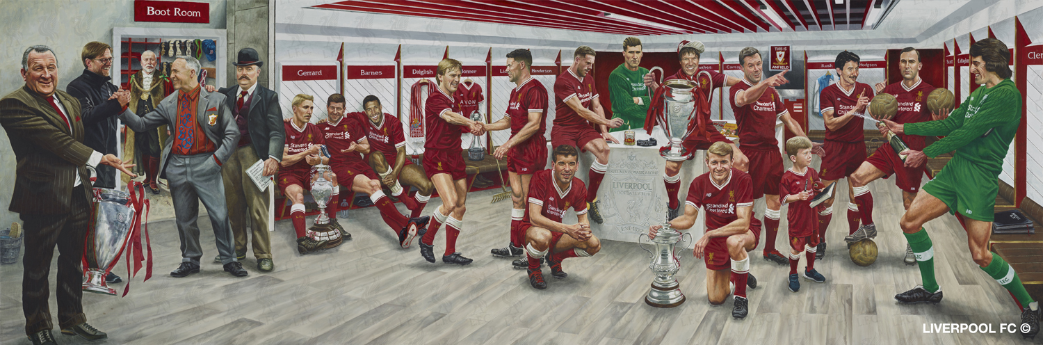 A unique Liverpool artwork created by sports artist Jamie Cooper
