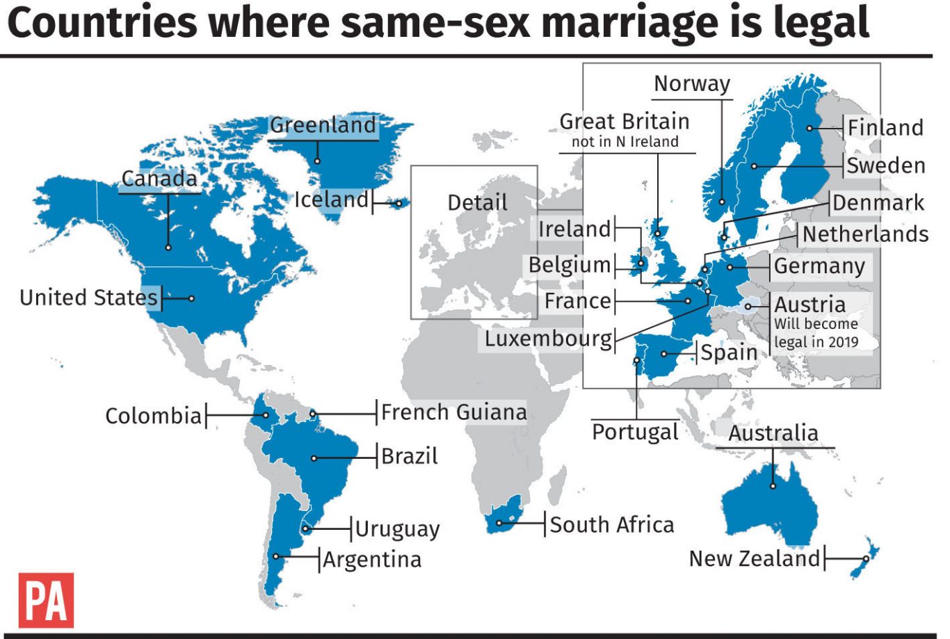 Countries where same-sex marriage is legal
