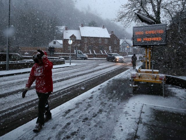 Snow falls in Ironbridge, Shropshire (Nick Potts/PA)