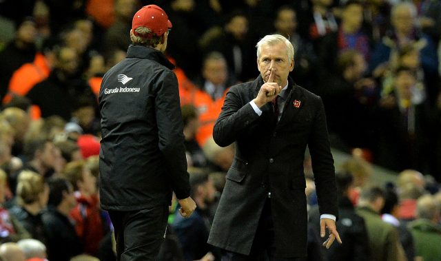 Jurgen Klopp will come up against Alan Pardew once again as Liverpool  take on West Brom
