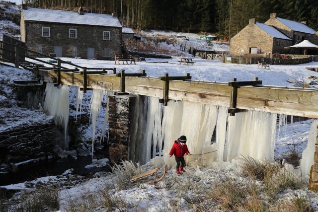 Icy conditions at Killhope mine in County Durham (Owen Humphreys/PA)