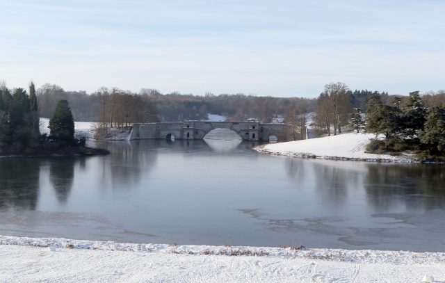 Snow continues to lay on the grounds of Blenheim Palace near Woodstock in Oxfordshire (Steve Parsons/PA)