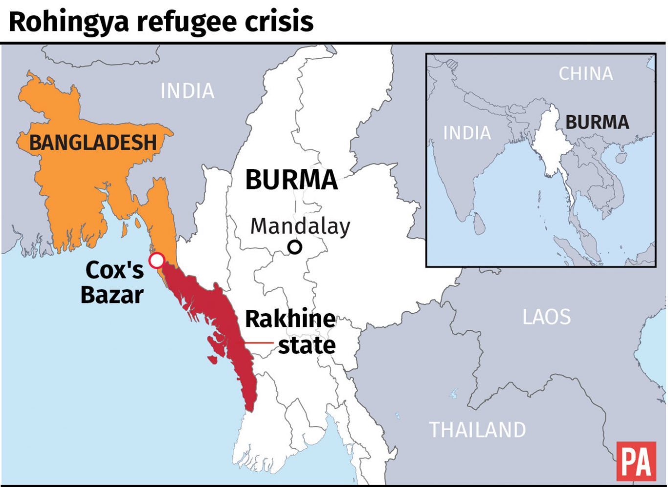 Rohingya refugee concise map