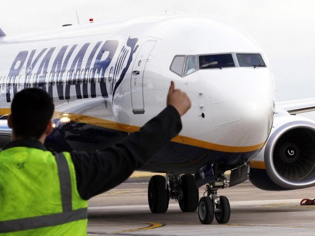 Ryanair came in joint last place with Vueling with a customer score of 45% (Danny Lawson/PA)