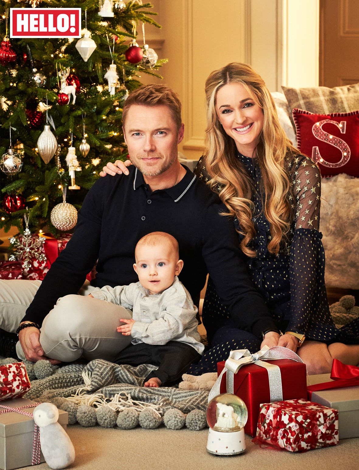 Ronan Keating, Storm and baby Cooper (Hello! magazine/PA)