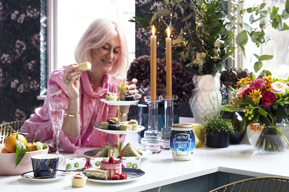 Emily Murray from Pink House Living in her house at Christmas 