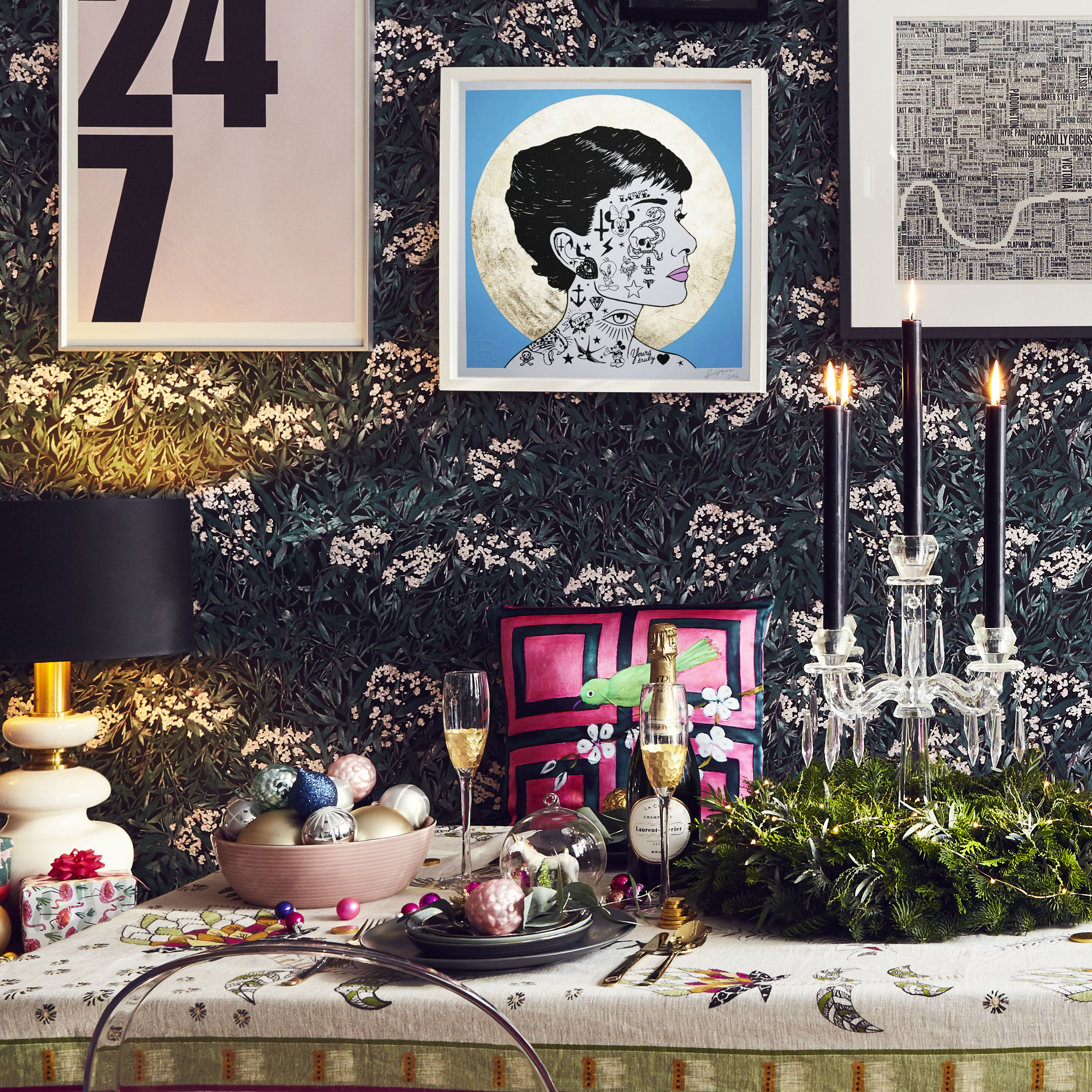 A Christmas table