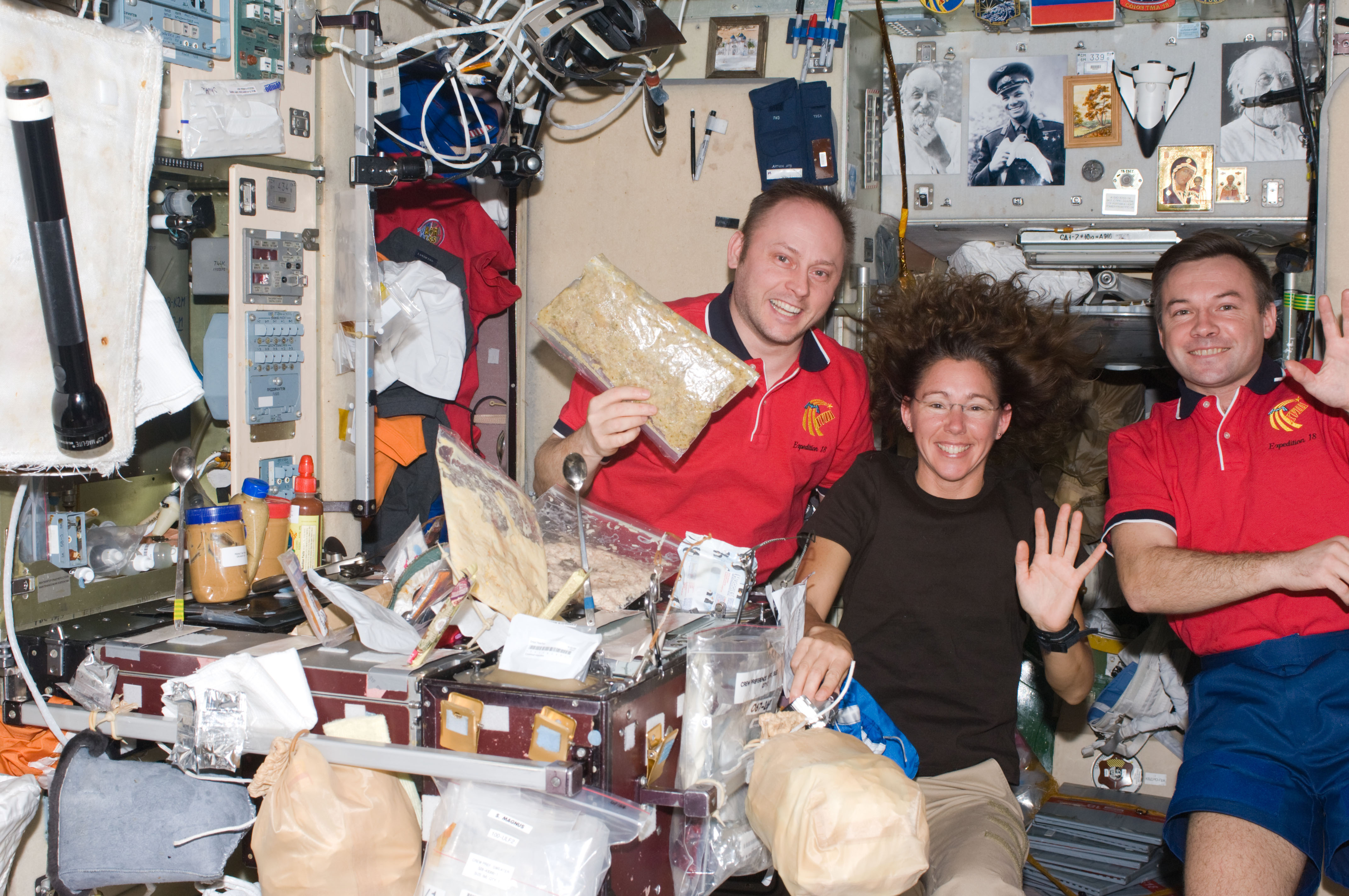 astronauts eating