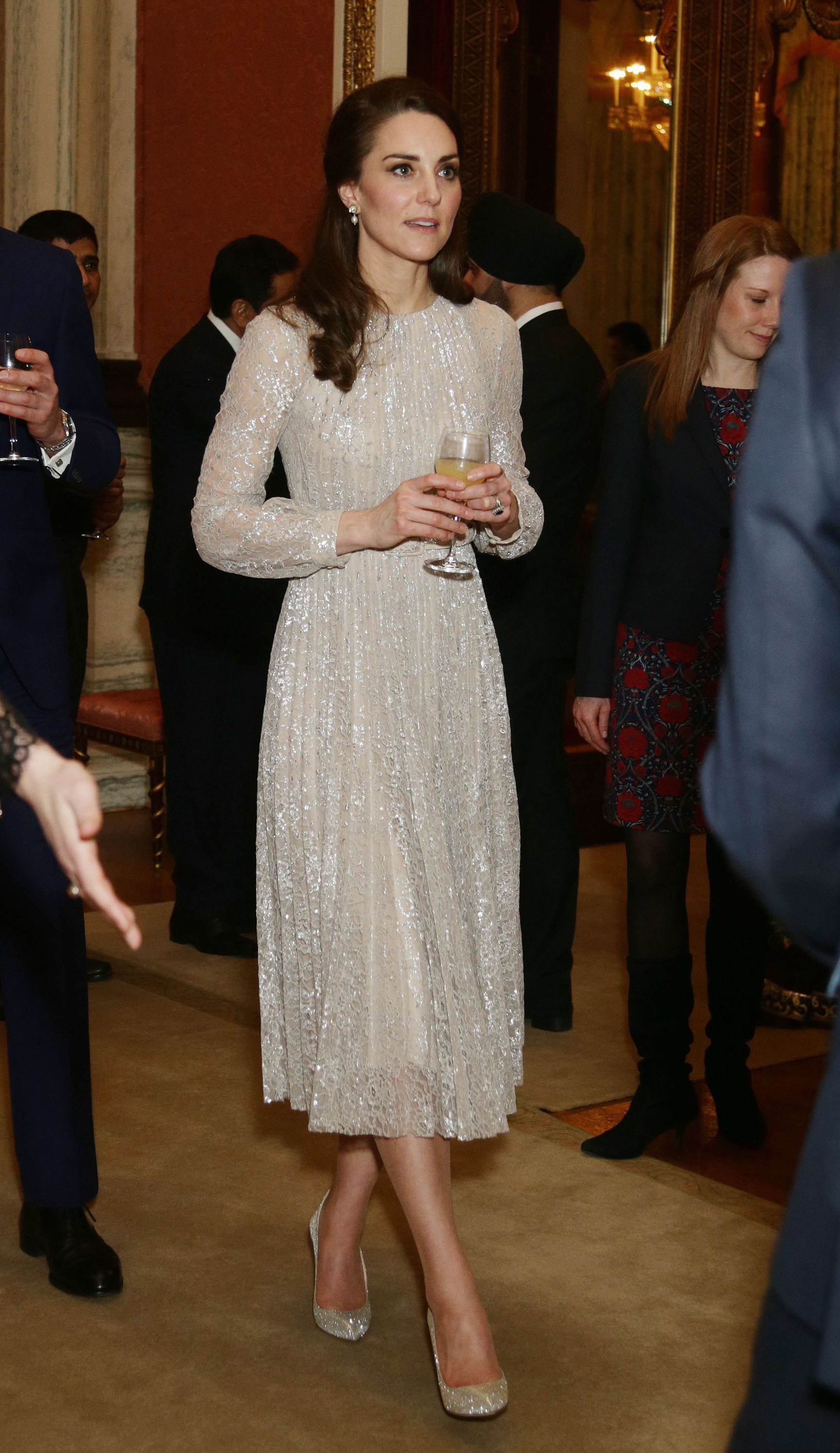 (Yui Mok/PA) The Duchess of Cambridge during a reception to mark the launch of the UK-India Year of Culture 2017 at Buckingham Palace, London.