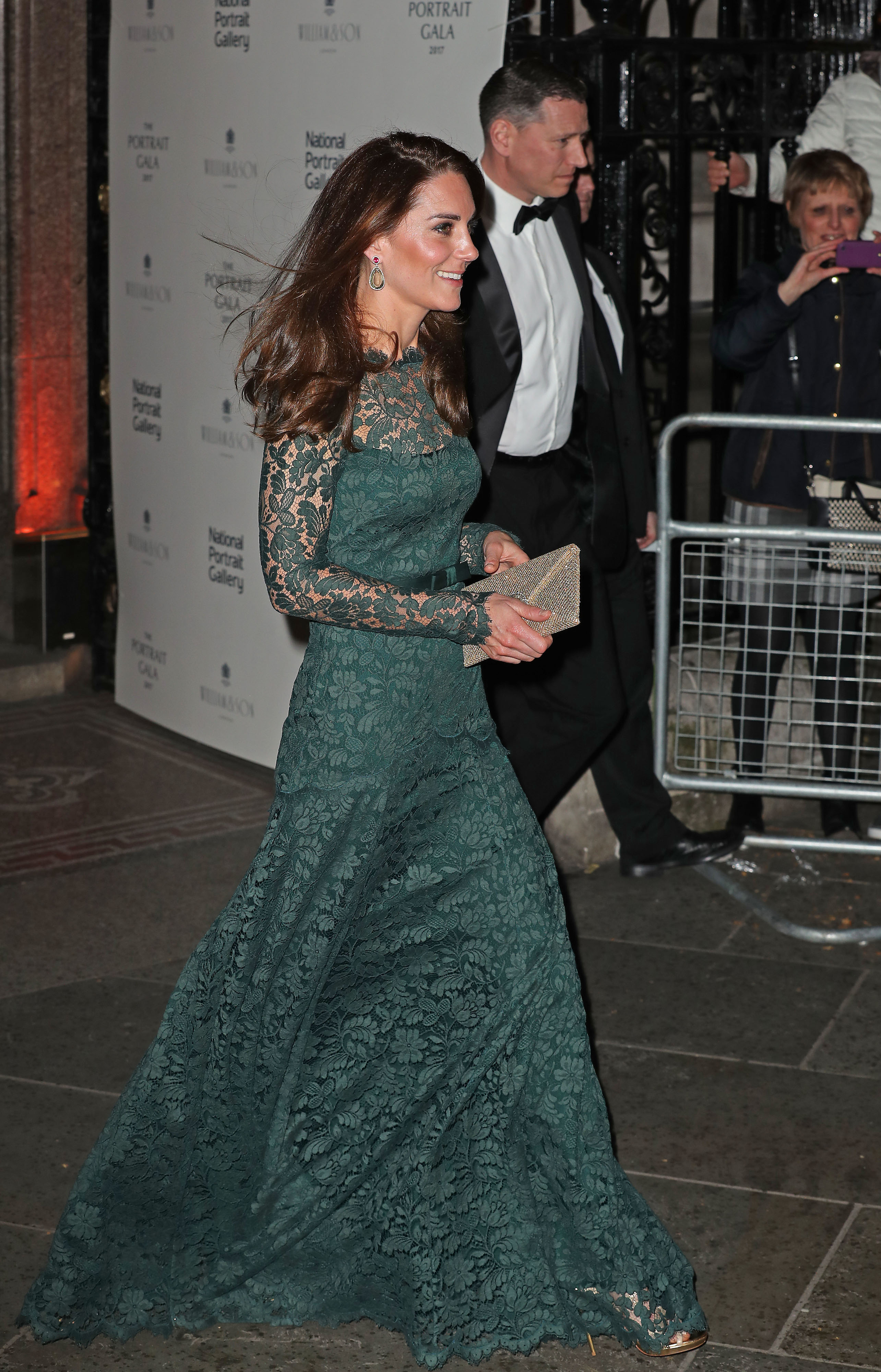 The Duchess of Cambridge leaves the National Portrait Gallery in London after the 2017 Portrait Gala (Chris Radburn/PA)